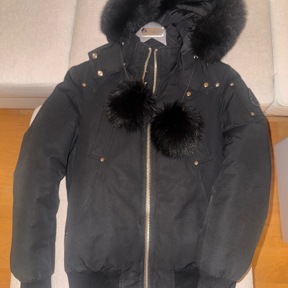 Moose Knuckles Black Down-Filled Jacket